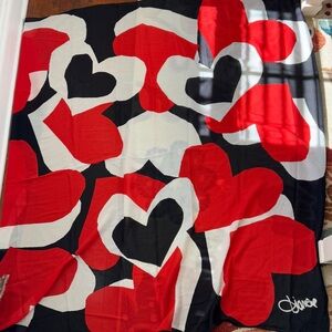 Diane Von Furstenberg Oversized Heart Print Silk Scarf